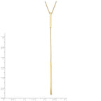 Leslie's 10K Polished Y-drop Bar w/ 1in ext. Necklace - Image 4