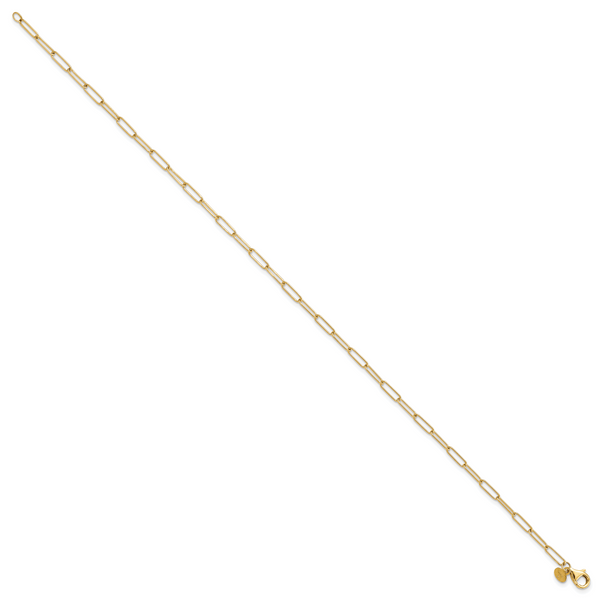 Leslie's 10K Polished Fancy Link Anklet - Image 2