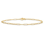 Leslie's 10K Polished Fancy Link Anklet - Image 3