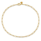 Leslie's 10K Polished Fancy Link Anklet - Image 4