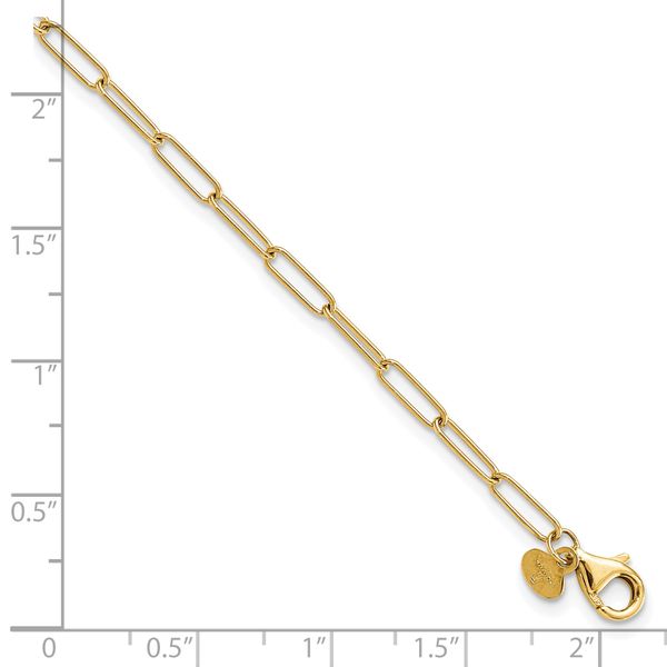 Leslie's 10K Polished Fancy Link Anklet - Image 5