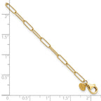 Leslie's 10K Polished Fancy Link Anklet - Image 5