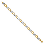 Leslie's 10K Two-tone Polished and D/C Link Bracelet - Image 2