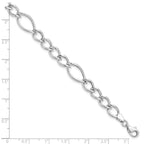 Leslie's 10K White Gold Polished Link Bracelet - Image 4