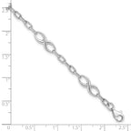 Leslie's 10K White Gold Polished Link Bracelet - Image 4