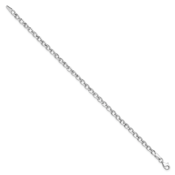 Leslie's 10K White Gold Polished Link Bracelet - Image 2