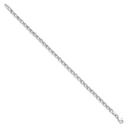 Leslie's 10K White Gold Polished Link Bracelet - Image 2