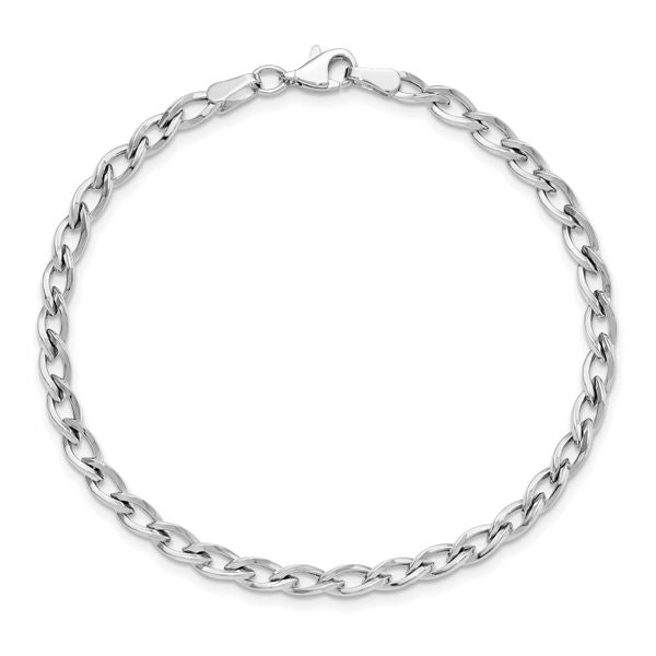 Leslie's 10K White Gold Polished Link Bracelet - Image 4