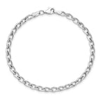 Leslie's 10K White Gold Polished Link Bracelet - Image 4