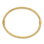 Leslie's 10K Polished and Textured Hinged Bangle - Image 2