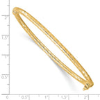 Leslie's 10K Polished and Textured Hinged Bangle - Image 3