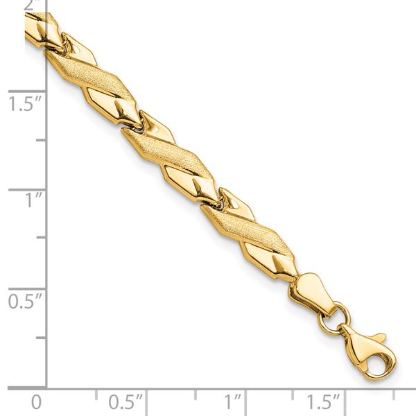 Leslie's 10K Polished and Brushed Bracelet - Image 4