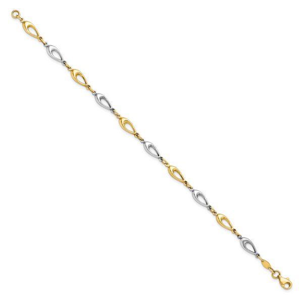 Leslie's 10K Two-tone Polished Bracelet - Image 2