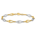 Leslie's 10K Two-tone Polished Bracelet - Image 3