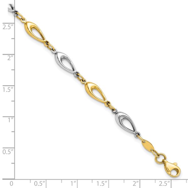Leslie's 10K Two-tone Polished Bracelet - Image 4