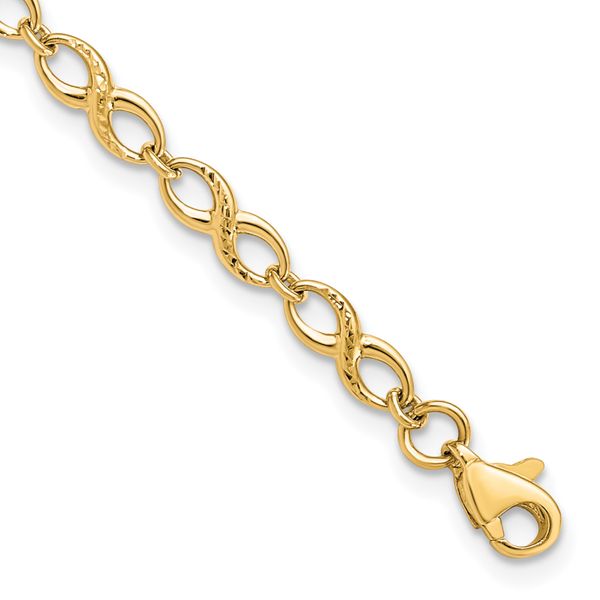 Leslie's 10K Polished and D/C Bracelet