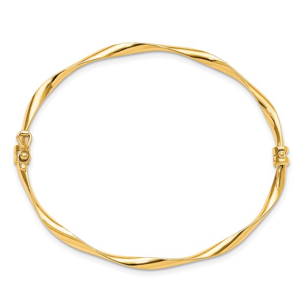 Leslie's 10K Polished Hinged Bangle - Image 2