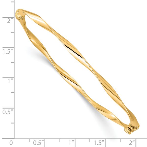 Leslie's 10K Polished Hinged Bangle - Image 3