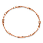 Leslie's 10K Rose Gold Polished Hinged Bangle - Image 2