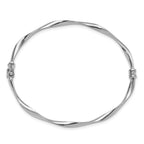 Leslie's 10K White Gold Polished Hinged Bangle - Image 2