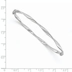 Leslie's 10K White Gold Polished Hinged Bangle - Image 3