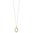 Leslie's 10K Two-tone Polished Oval Necklace - Image 2