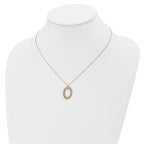 Leslie's 10K Two-tone Polished Oval Necklace - Image 4