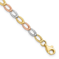 Leslie's 10K Tri-Color D/C Bracelet
