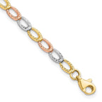 Leslie's 10K Tri-Color D/C Bracelet