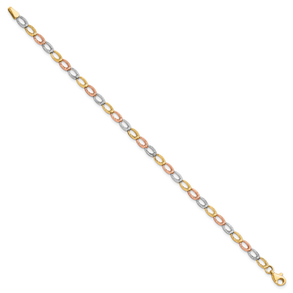 Leslie's 10K Tri-Color D/C Bracelet - Image 2