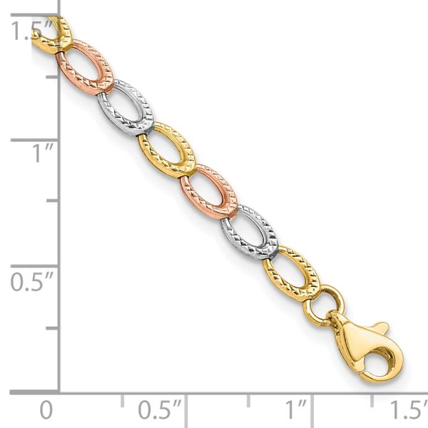 Leslie's 10K Tri-Color D/C Bracelet - Image 4