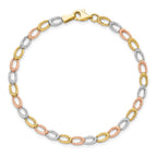 Leslie's 10K Tri-Color D/C Bracelet - Image 5