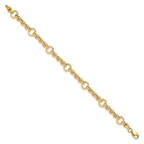 Leslie's 10K Polished D/C Fancy Link Bracelet - Image 2