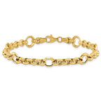 Leslie's 10K Polished D/C Fancy Link Bracelet - Image 3