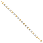 Leslie's 10K Two-tone Polished D/C Bracelet - Image 2