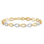 Leslie's 10K Two-tone Polished D/C Bracelet - Image 3
