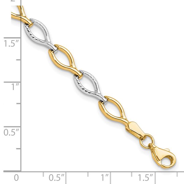 Leslie's 10K Two-tone Polished D/C Bracelet - Image 4