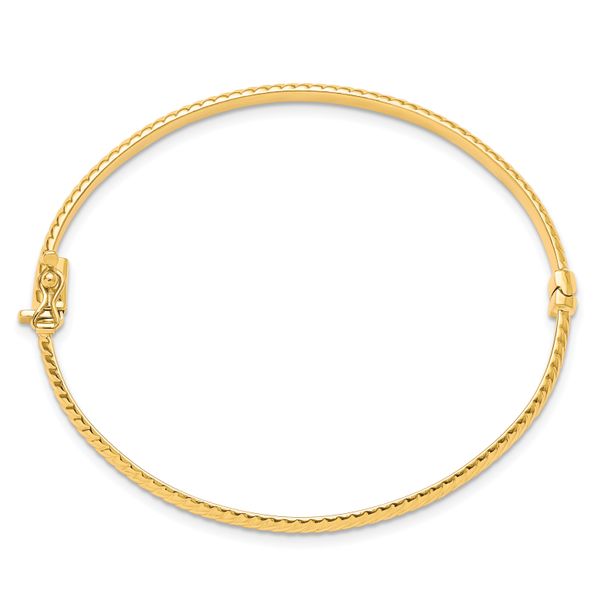 Leslie's 10K Polished Textured Bangle - Image 2