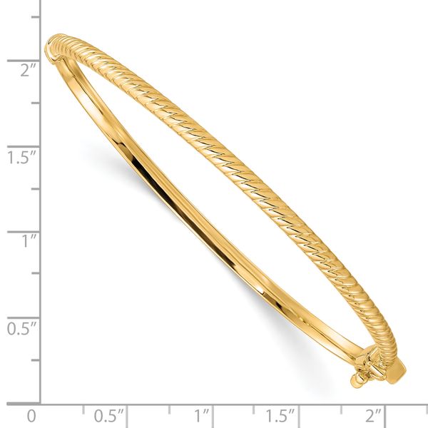 Leslie's 10K Polished Textured Bangle - Image 3