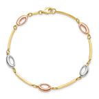 10K Tri-Color Polished Bracelet - Image 5