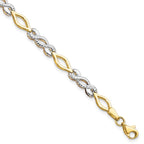 Leslie's 10K Two-tone Polished D/C Bracelet