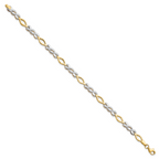 Leslie's 10K Two-tone Polished D/C Bracelet - Image 2