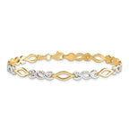 Leslie's 10K Two-tone Polished D/C Bracelet - Image 3