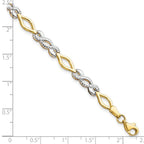 Leslie's 10K Two-tone Polished D/C Bracelet - Image 4