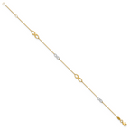 Leslie's 10K Two-tone Polished with 1in ext. Anklet - Image 2