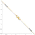 Leslie's 10K Two-tone Polished with 1in ext. Anklet - Image 4