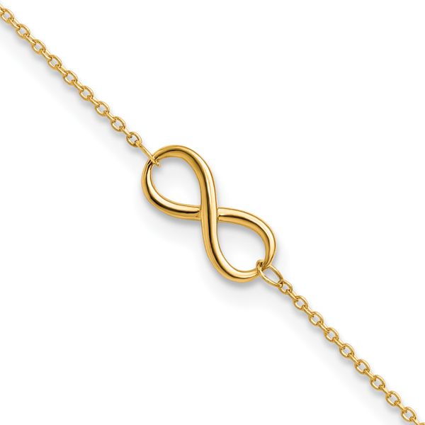 Leslie's 10K Polished Infinity with 1in ext. Bracelet