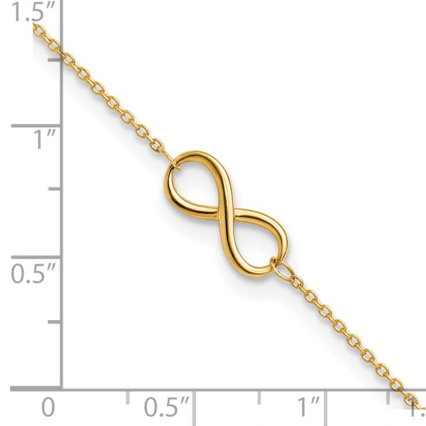 Leslie's 10K Polished Infinity with 1in ext. Bracelet - Image 5