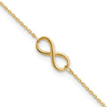 Leslie's 10K Polished Infinity with 1in ext. Anklet