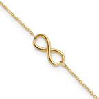Leslie's 10K Polished Infinity with 1in ext. Anklet